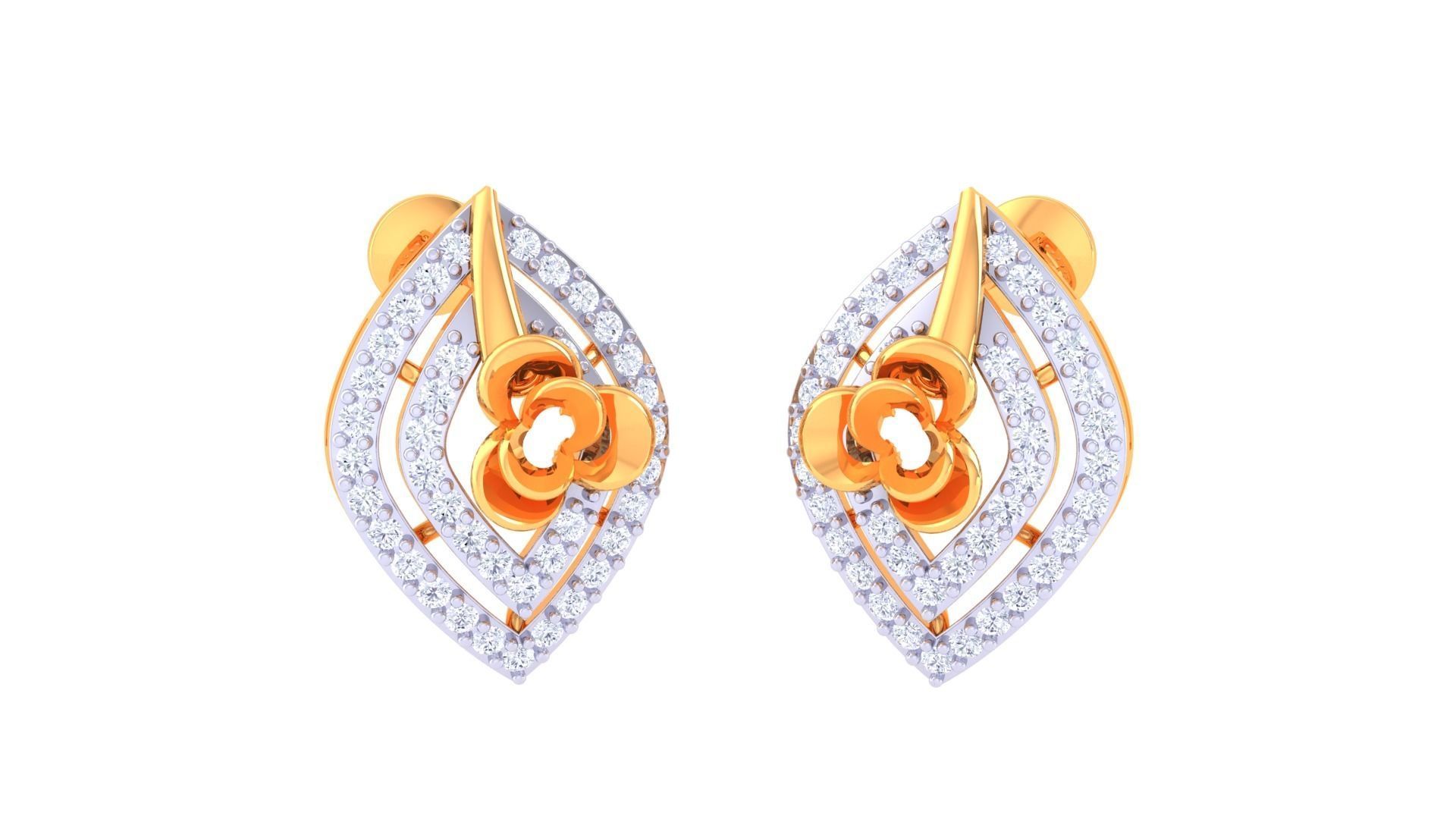 Women Earring 3dm STL OBJ FBX Renders Details 3D print model_1