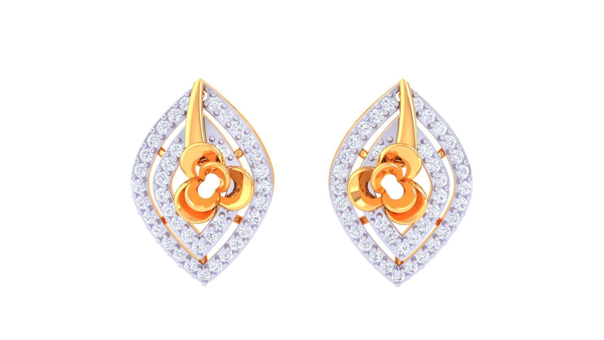 Women Earring 3dm STL OBJ FBX Renders Details 3D print model_2