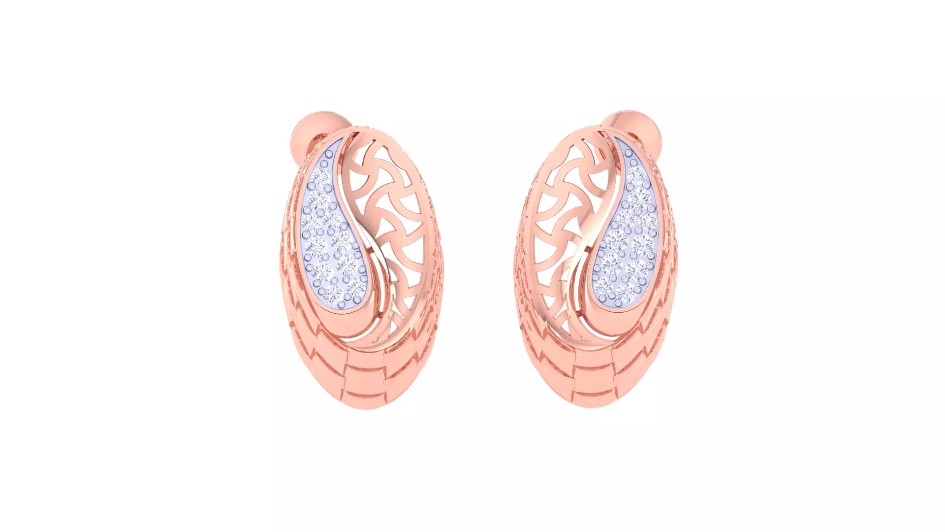 Women Earring 3dm STL OBJ FBX Renders Details 3D print model_0