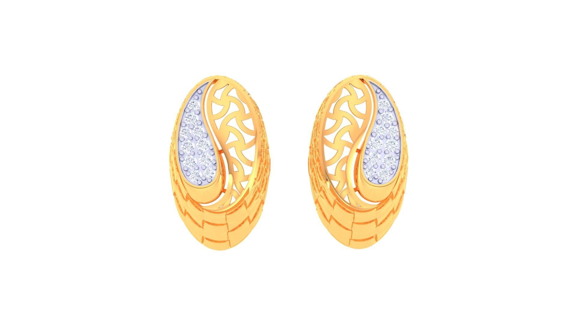 Women Earring 3dm STL OBJ FBX Renders Details 3D print model_2