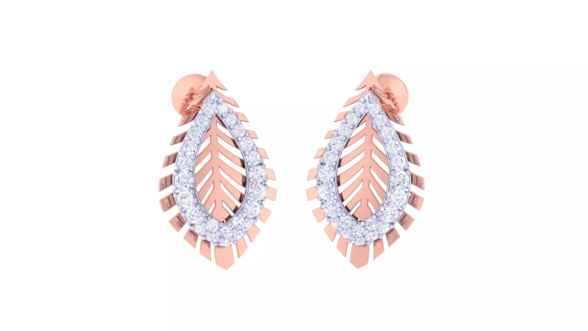 Women Earring 3dm STL OBJ FBX Renders Details 3D print model_0