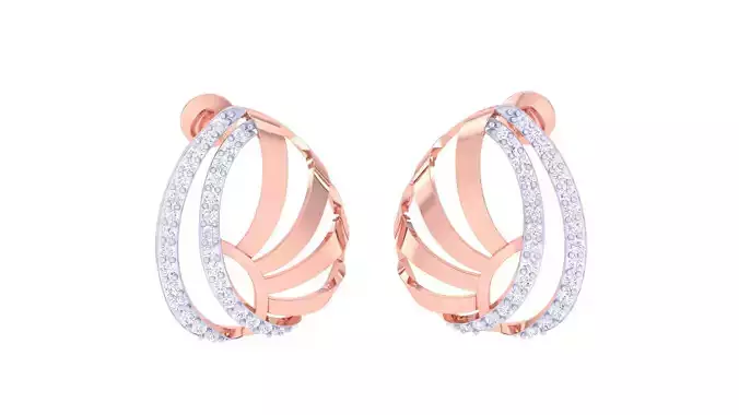 Women Earring 3dm STL OBJ FBX Renders Details 3D print model