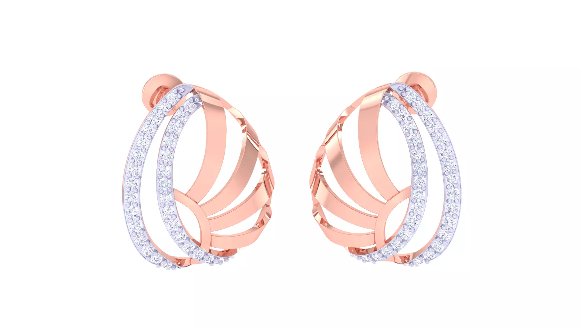 Women Earring 3dm STL OBJ FBX Renders Details 3D print model_0