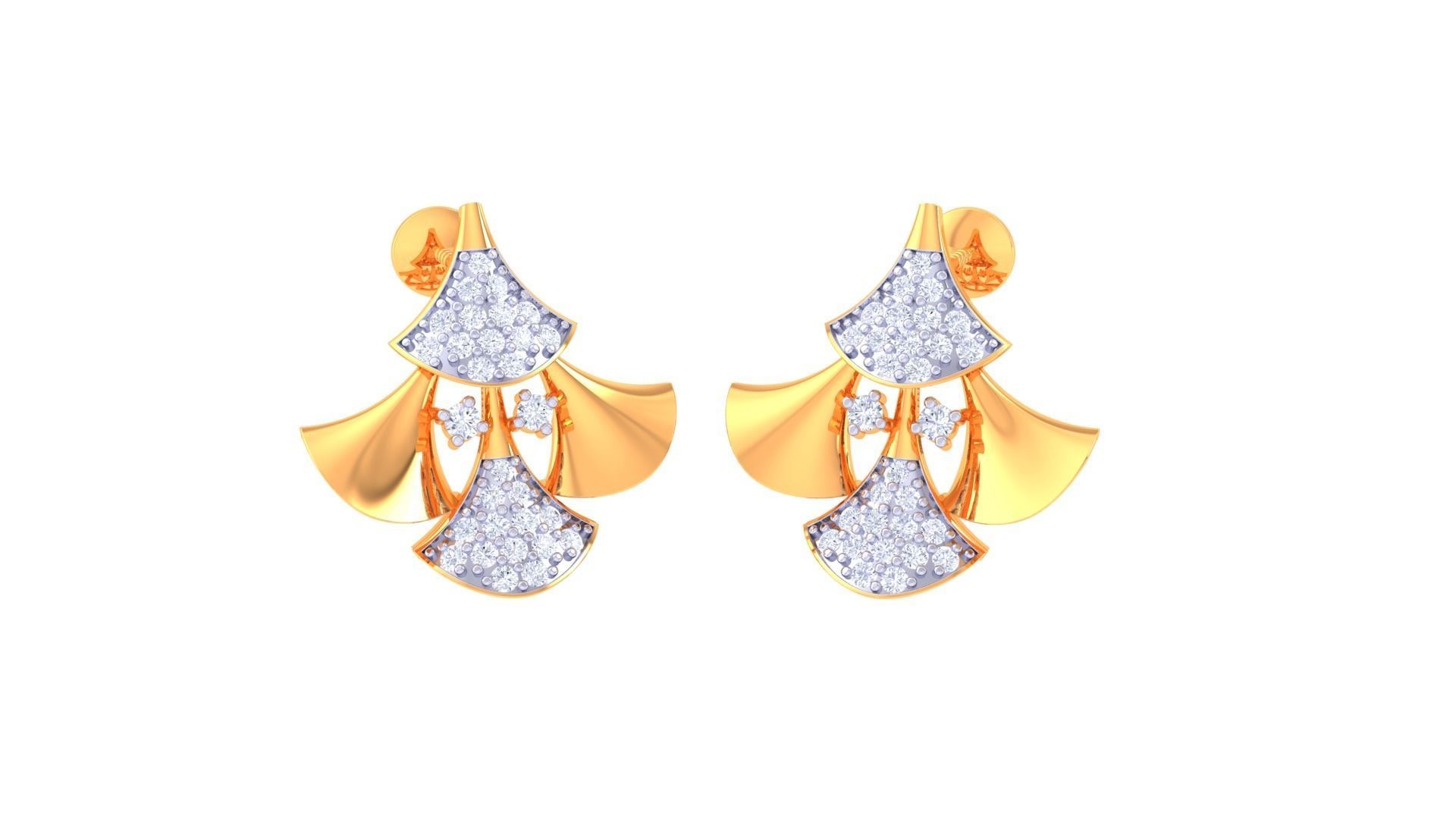 Women Earring 3dm STL OBJ FBX Renders Details 3D print model_1