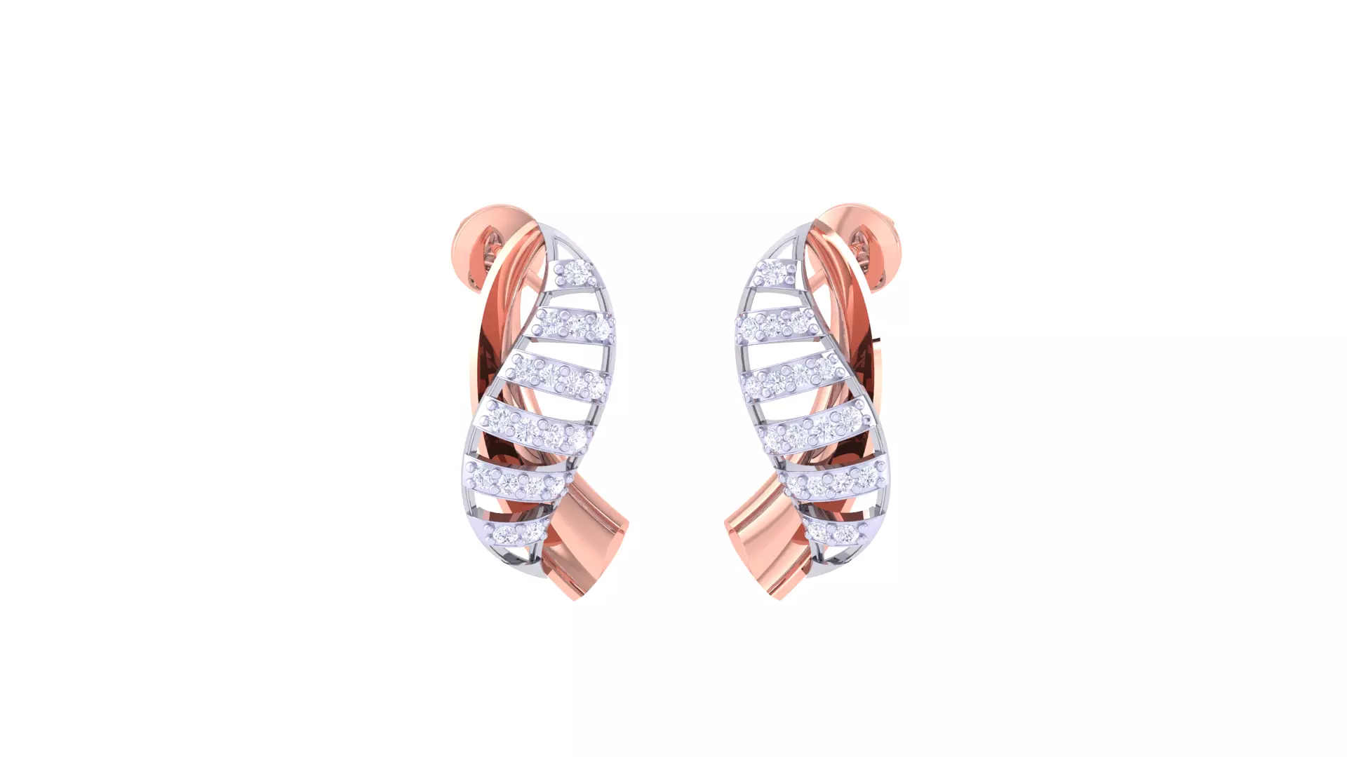 Women Earring 3dm STL OBJ FBX Renders Details 3D print model_0