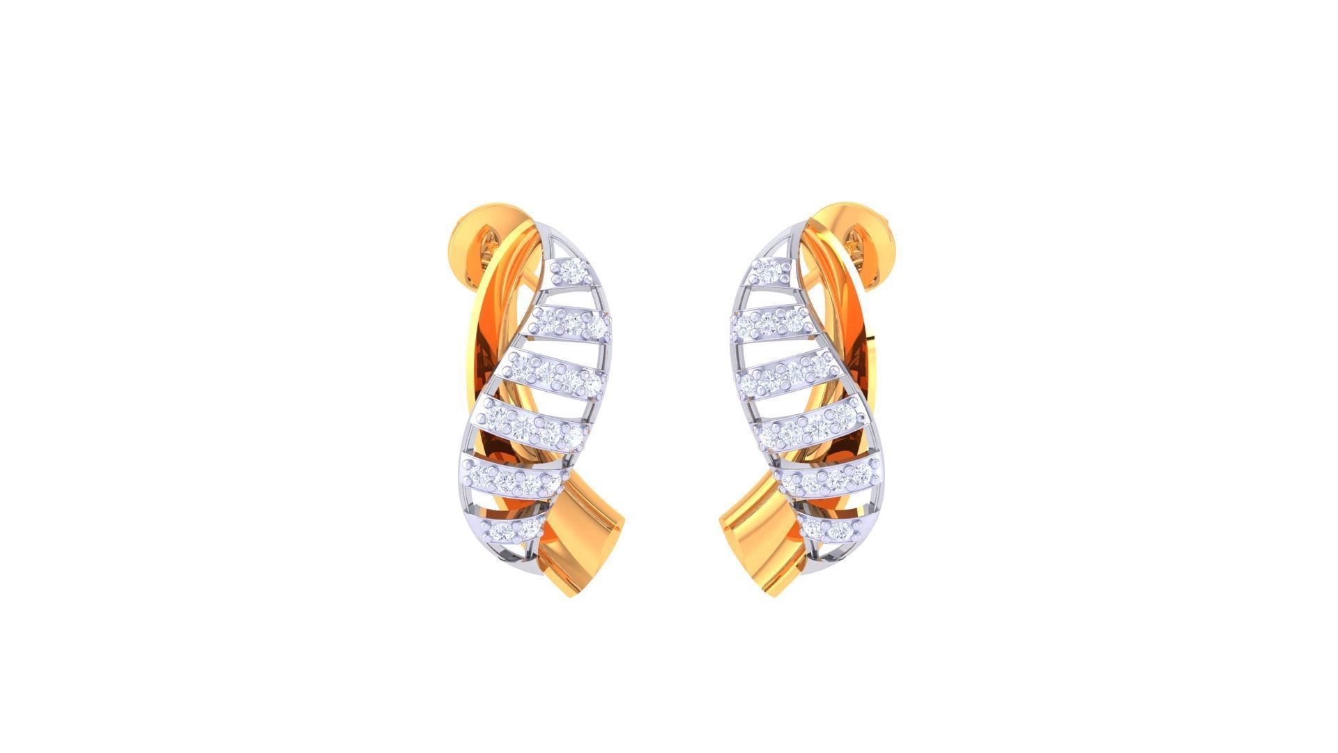Women Earring 3dm STL OBJ FBX Renders Details 3D print model_1
