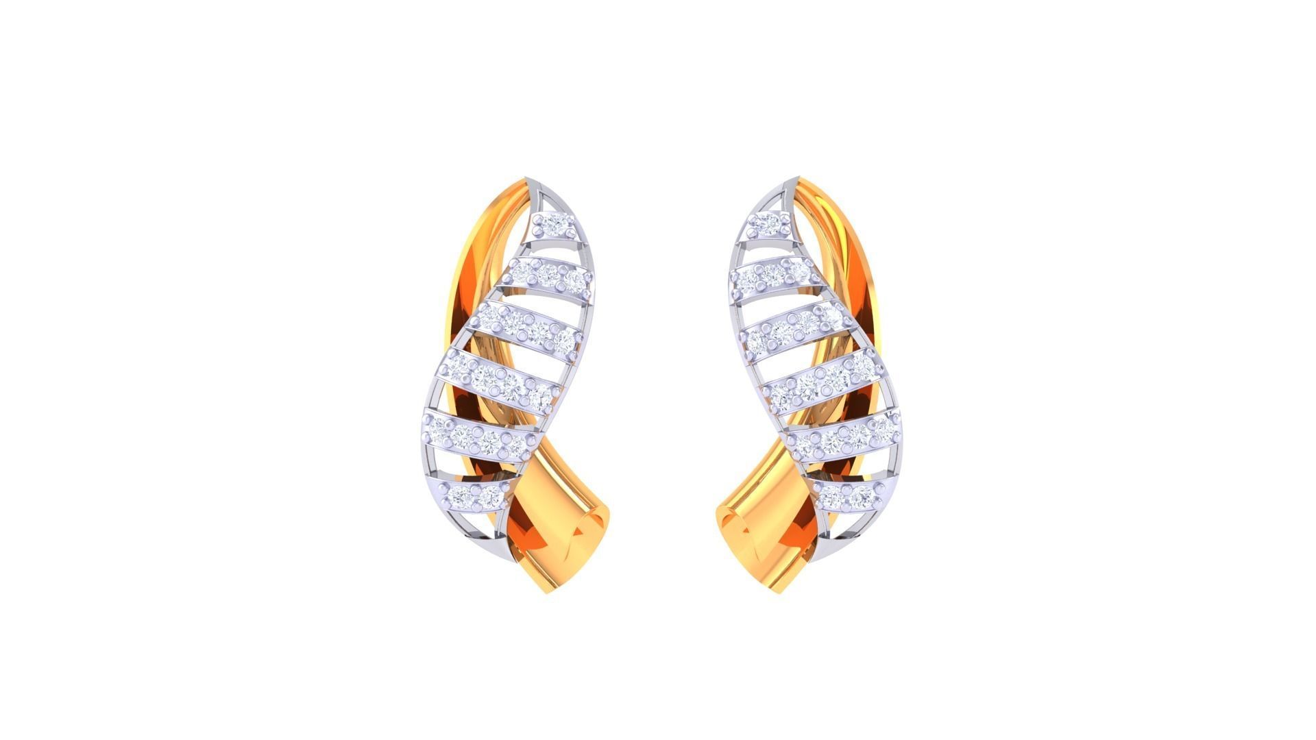 Women Earring 3dm STL OBJ FBX Renders Details 3D print model_2