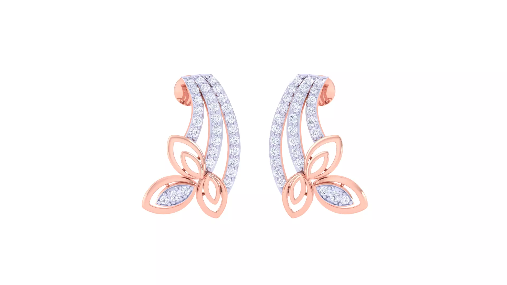 Women Earring 3dm STL OBJ FBX Renders Details 3D print model_0