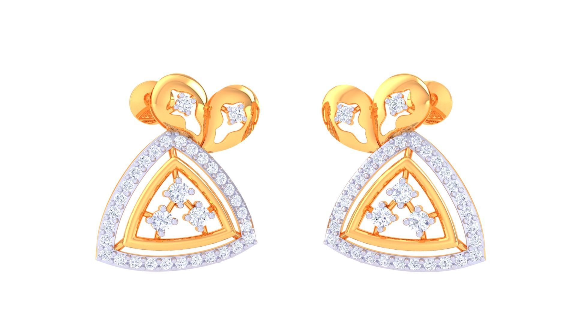 Women Earring 3dm STL OBJ FBX Renders Details 3D print model_1