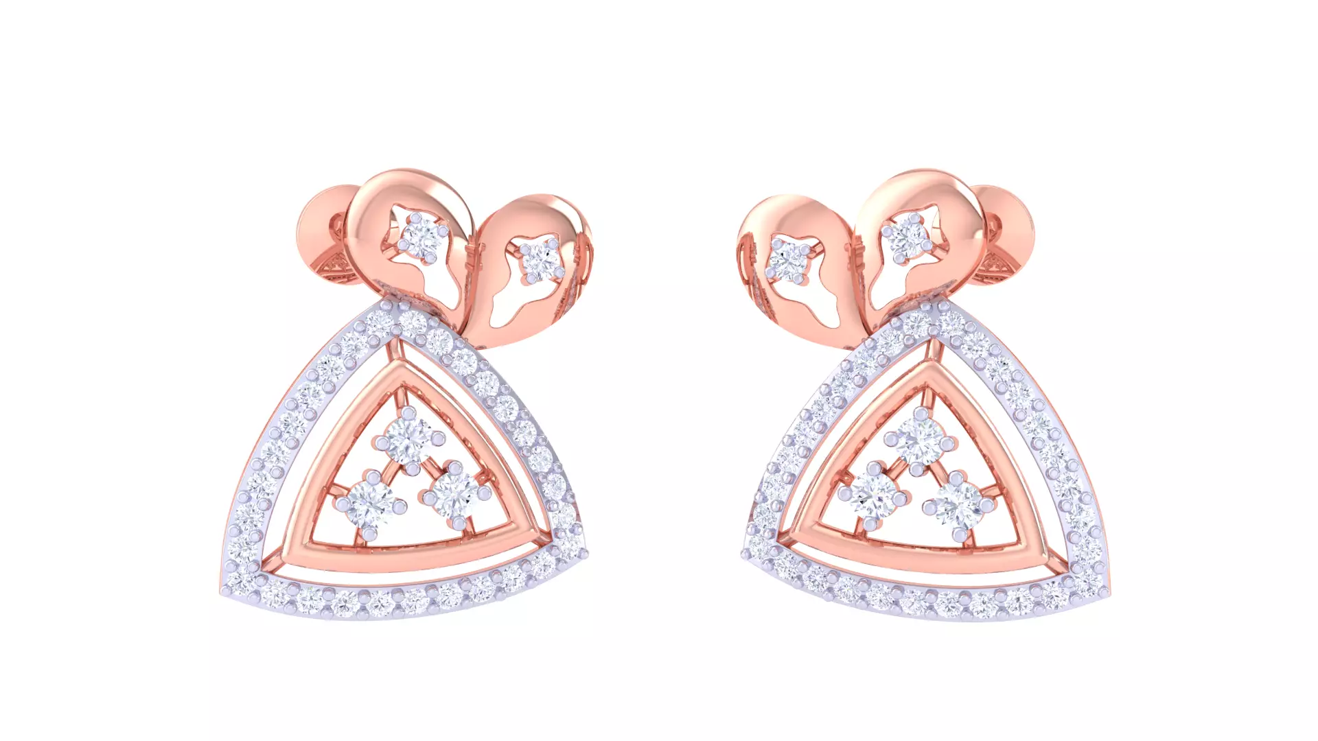 Women Earring 3dm STL OBJ FBX Renders Details 3D print model_0