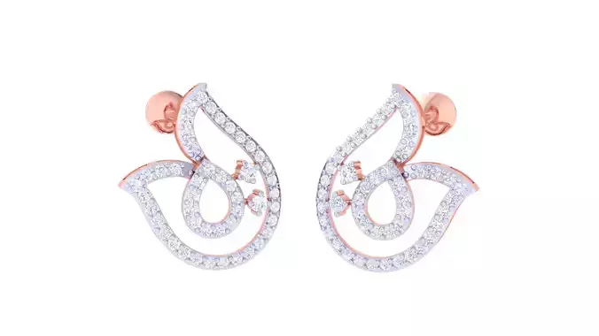 Women Earring 3dm STL OBJ FBX Renders Details 3D print model Women Earring 3dm STL OBJ FBX Renders Details 3D print model