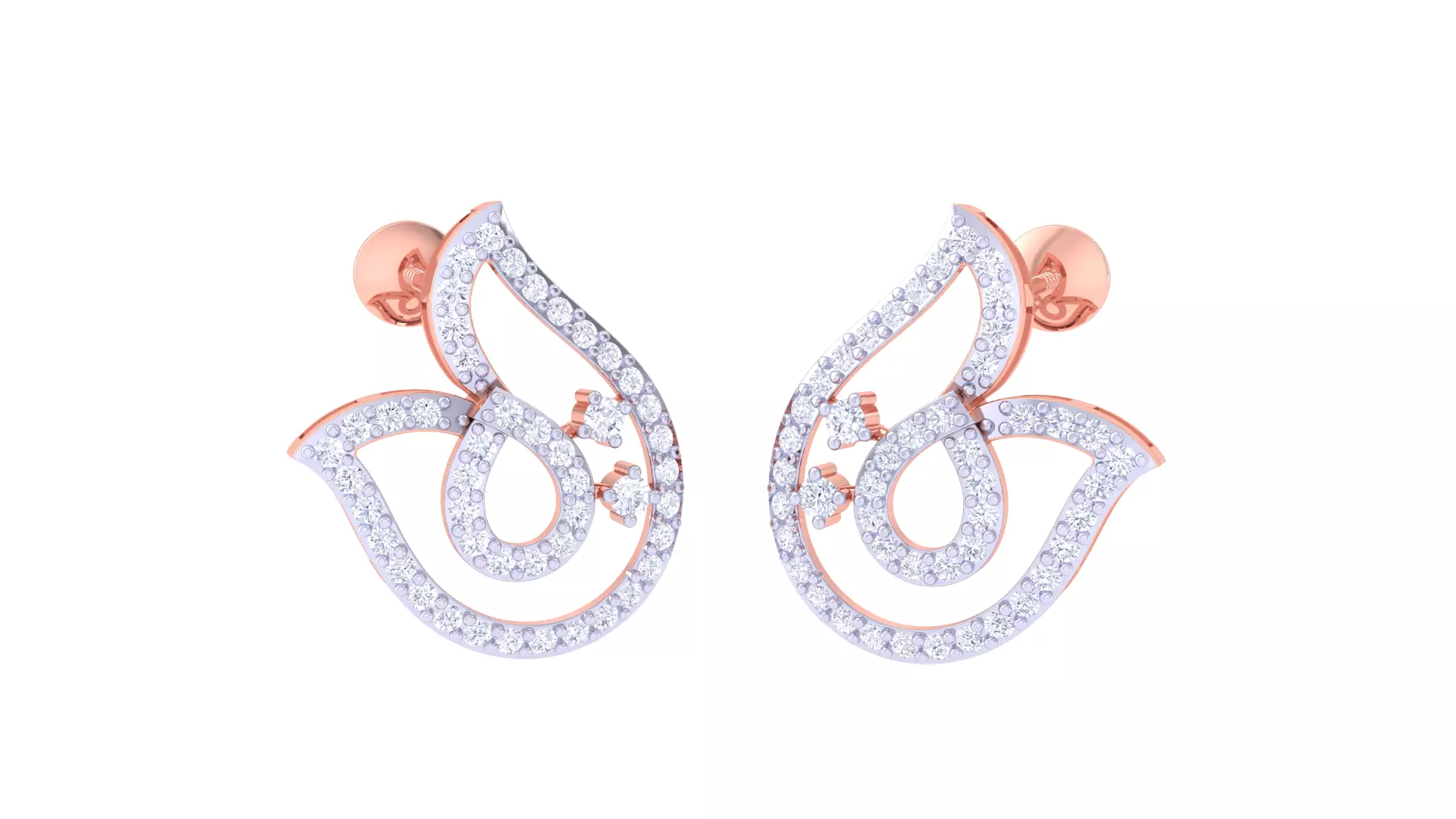 Women Earring 3dm STL OBJ FBX Renders Details 3D print model_0