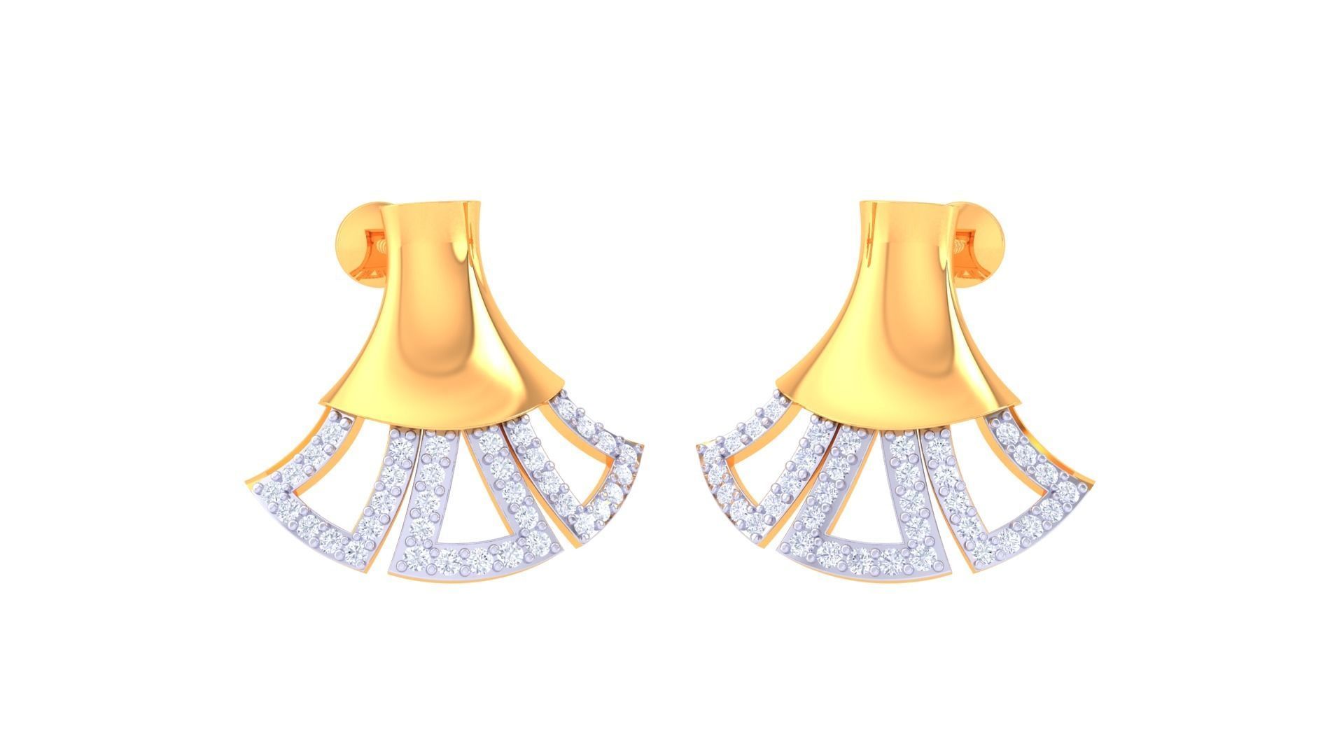 Women Earring 3dm STL OBJ FBX Renders Details 3D print model_1