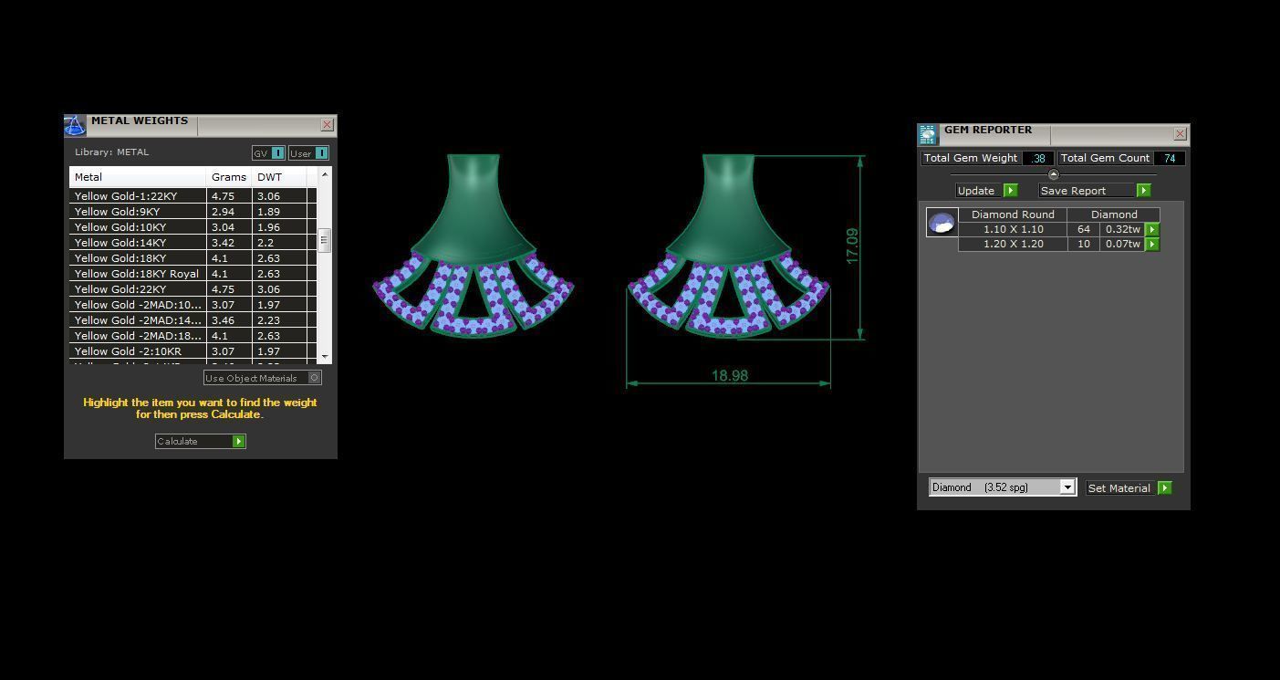 Women Earring 3dm STL OBJ FBX Renders Details 3D print model_4