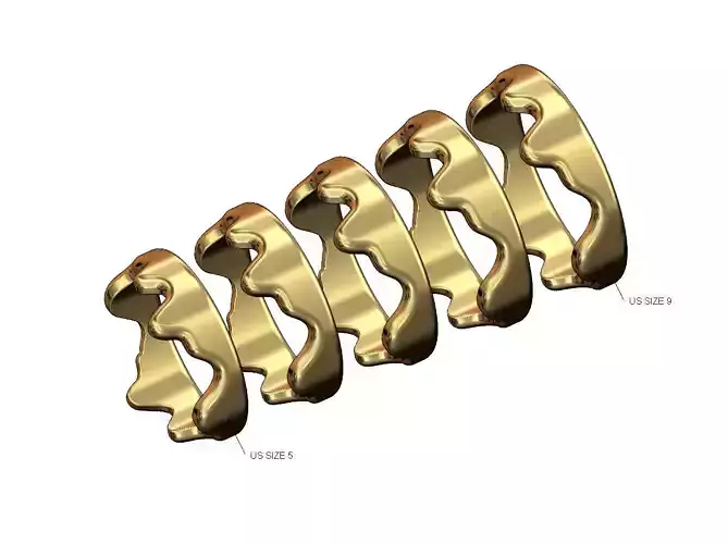 Dripping side fashion stacker band Us sizes 5to9 3D print model