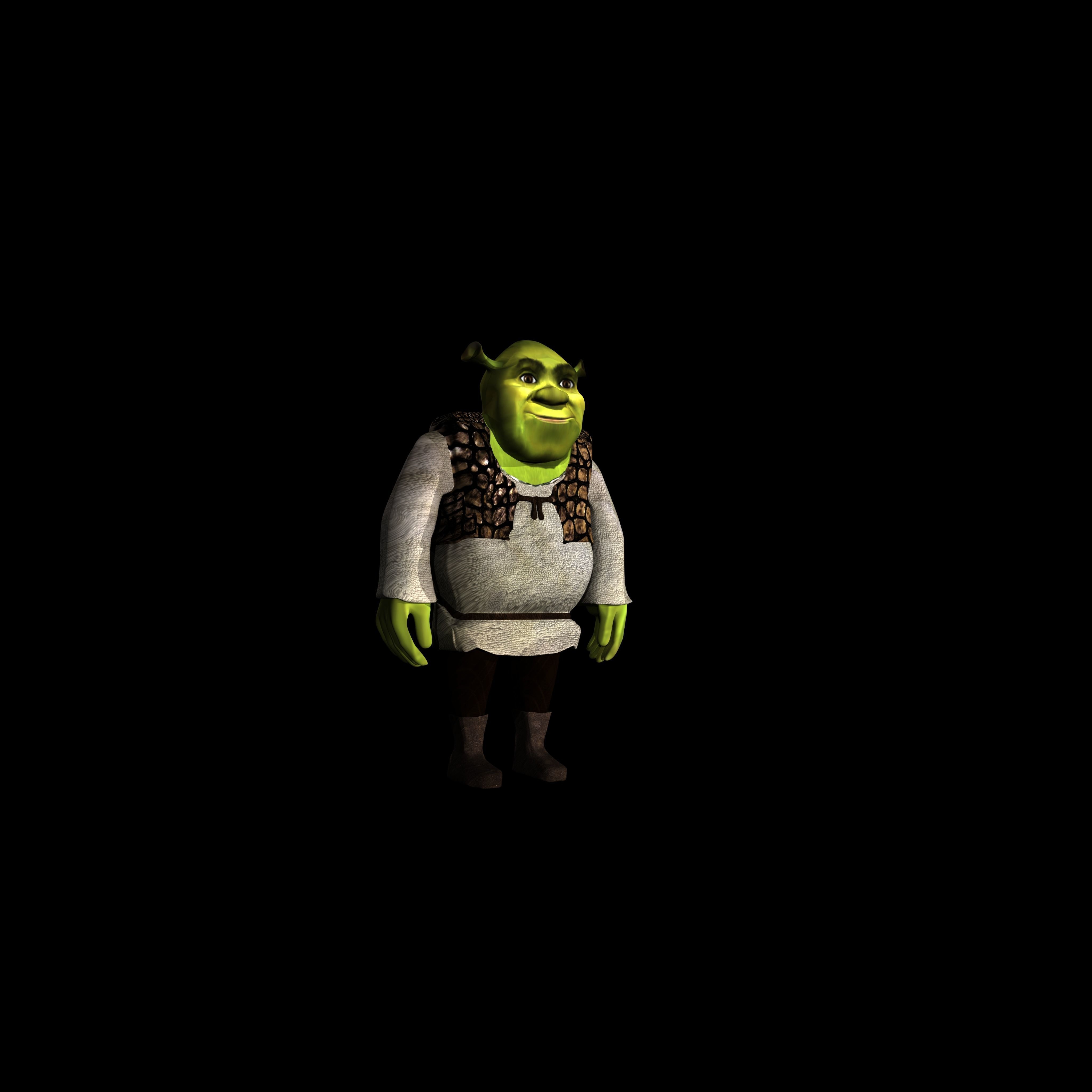 Shrek character Low-poly 3D model_2