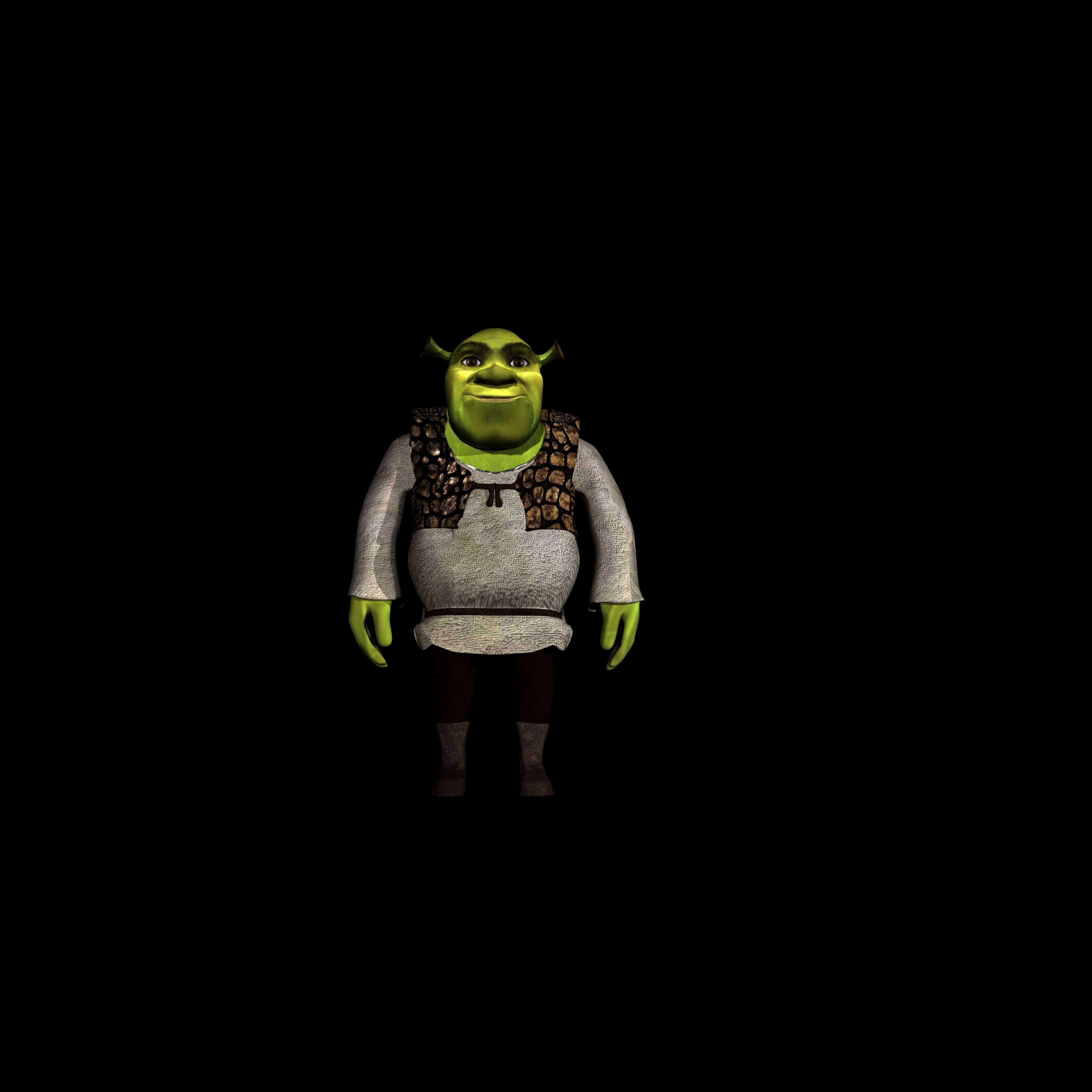Shrek character Low-poly 3D model_5