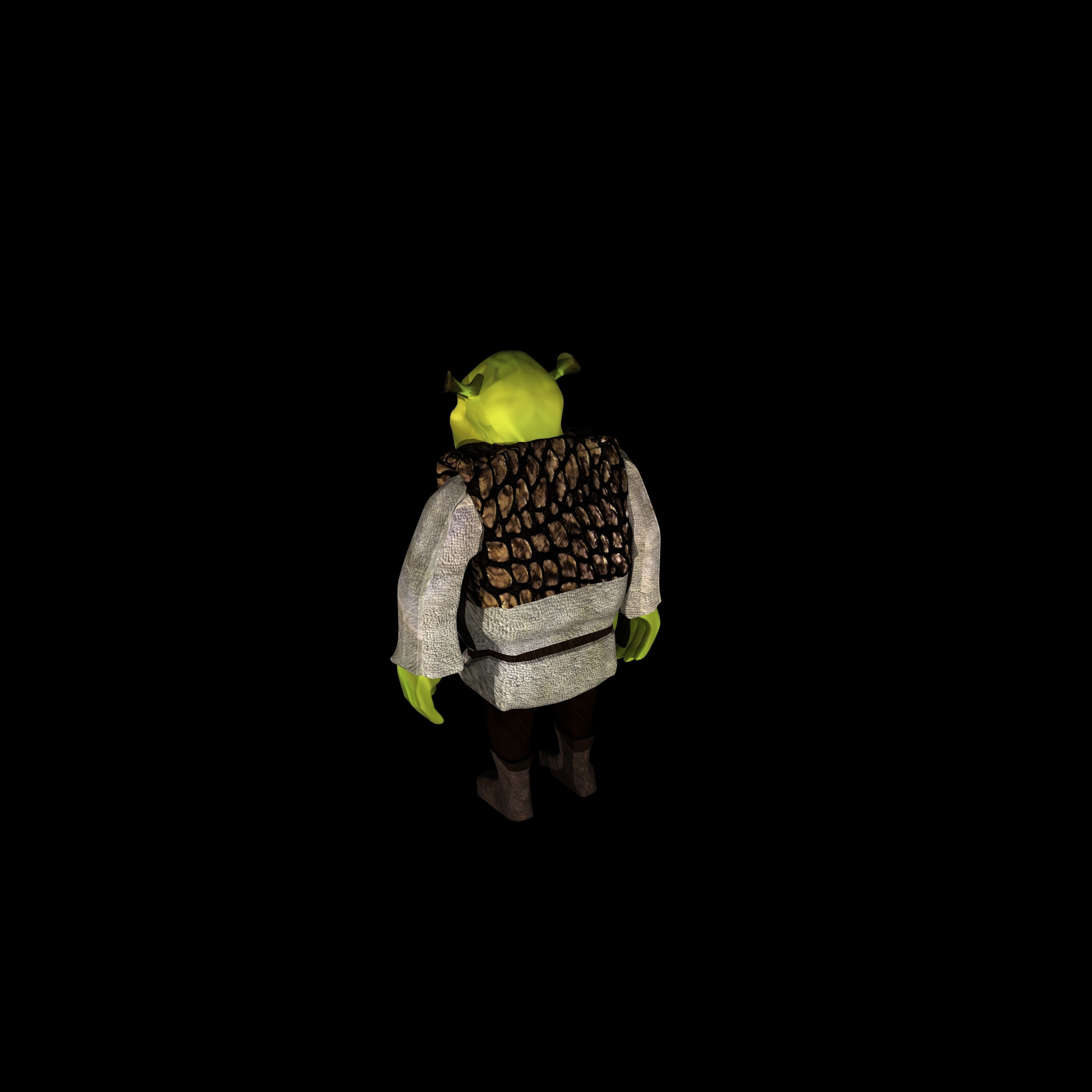 Shrek character Low-poly 3D model_6