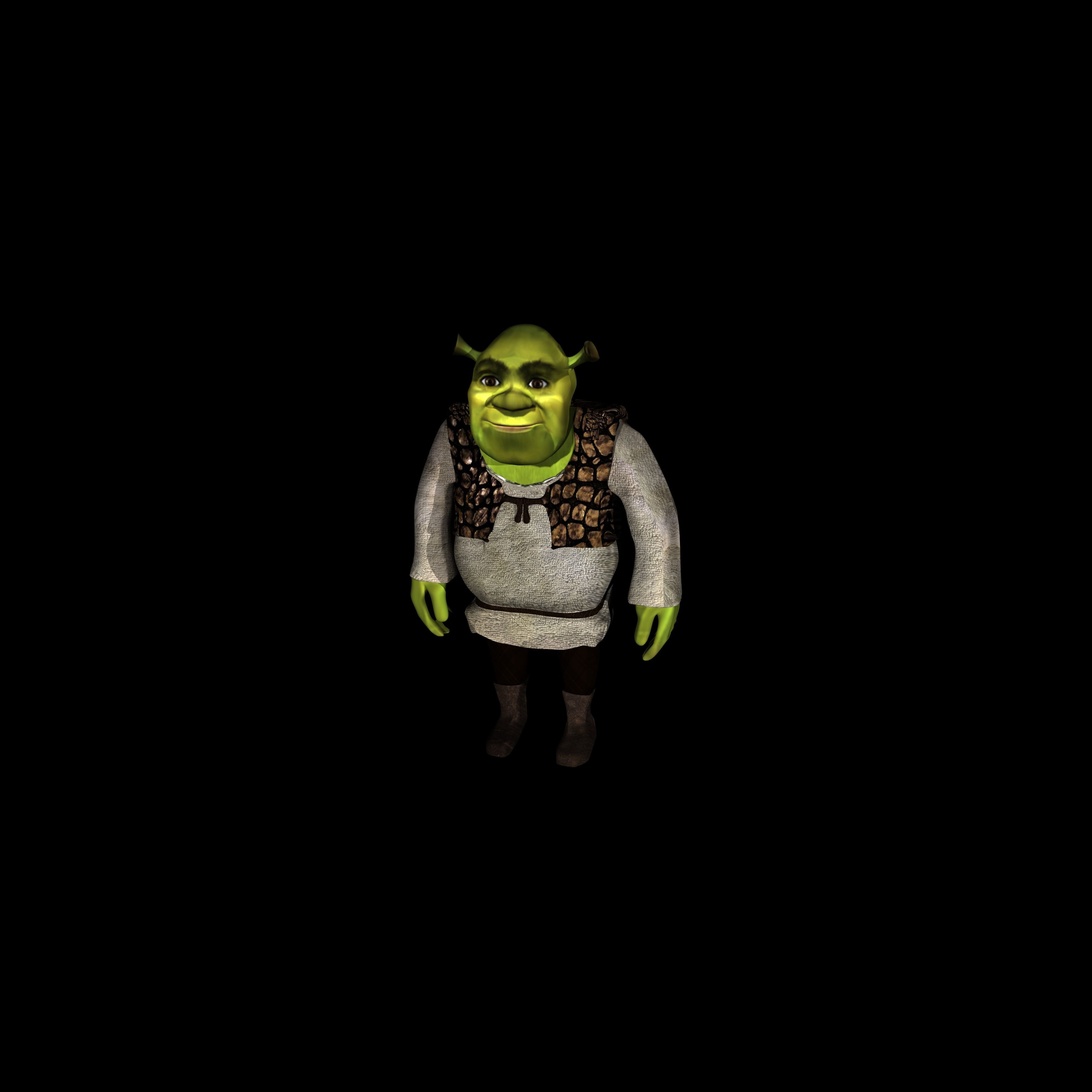 Shrek character Low-poly 3D model_4