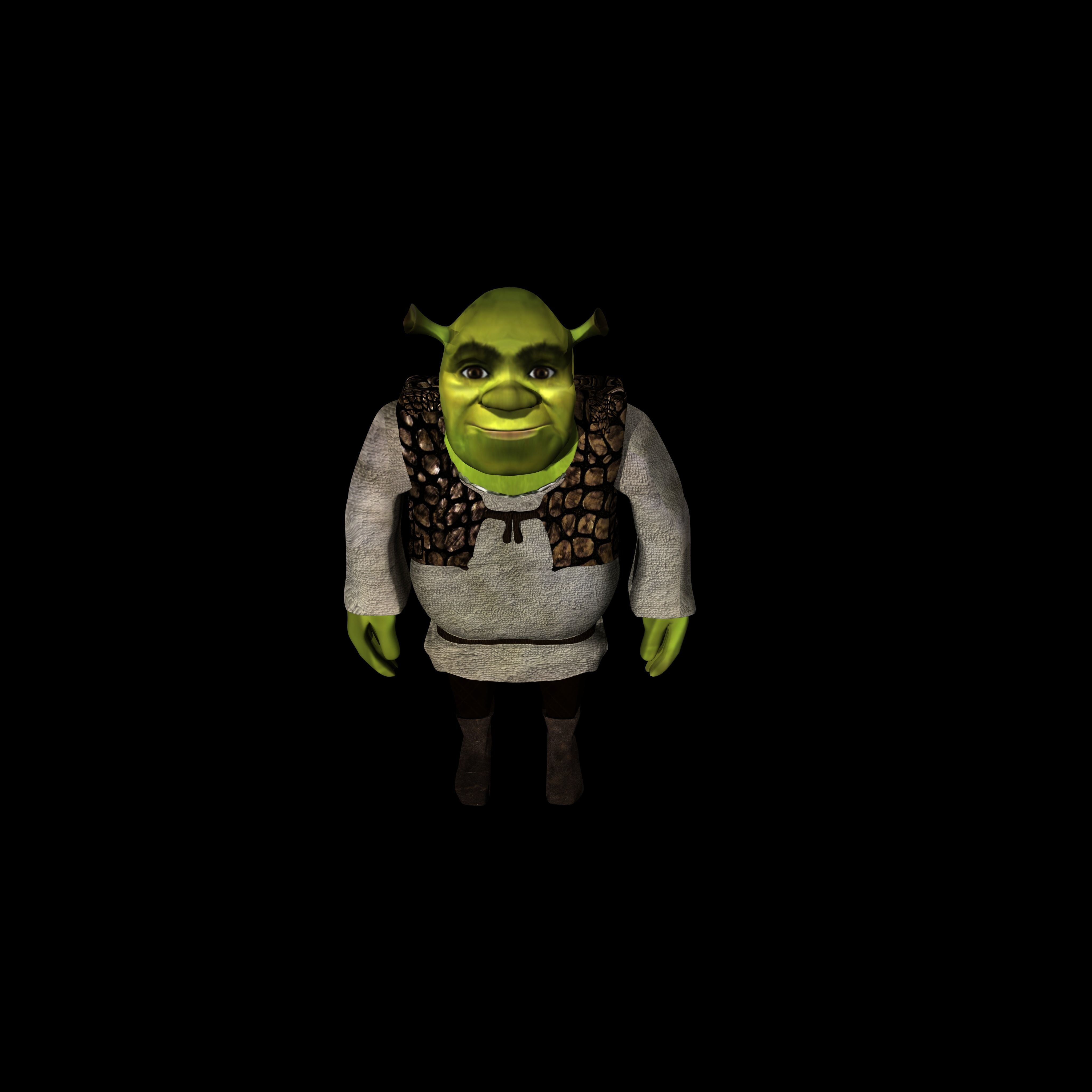 Shrek character Low-poly 3D model_8