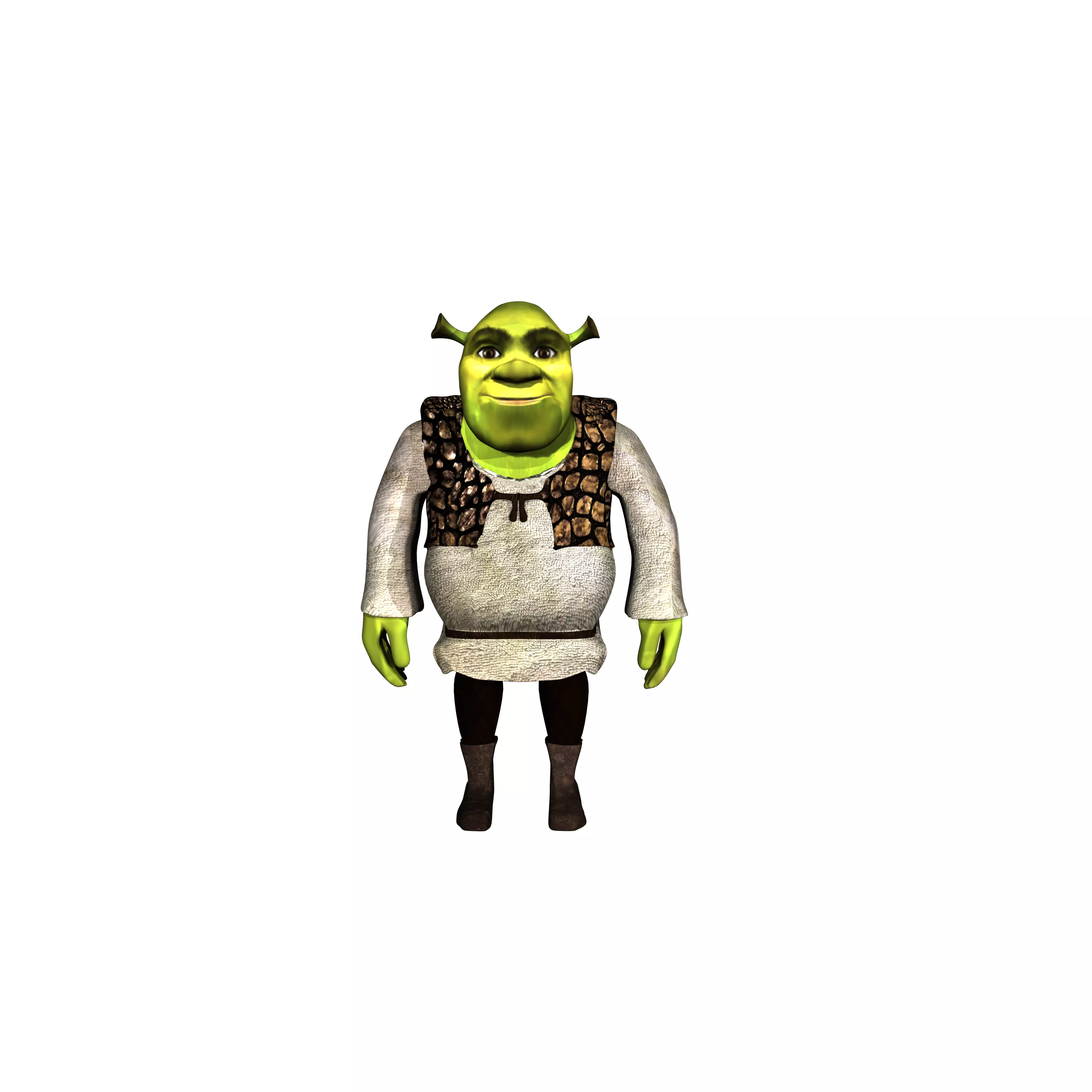 Shrek character Low-poly 3D model_0
