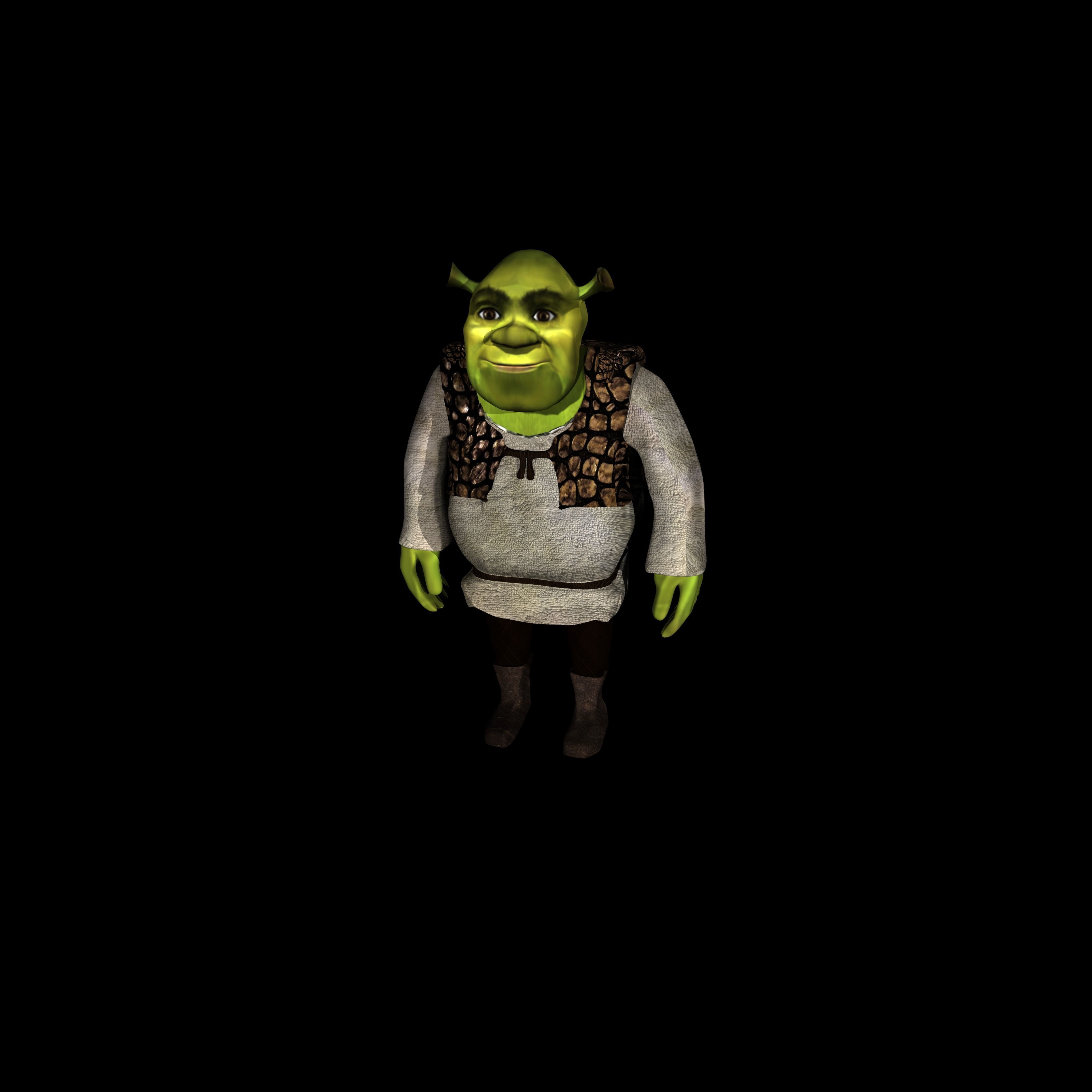 Shrek character Low-poly 3D model_3