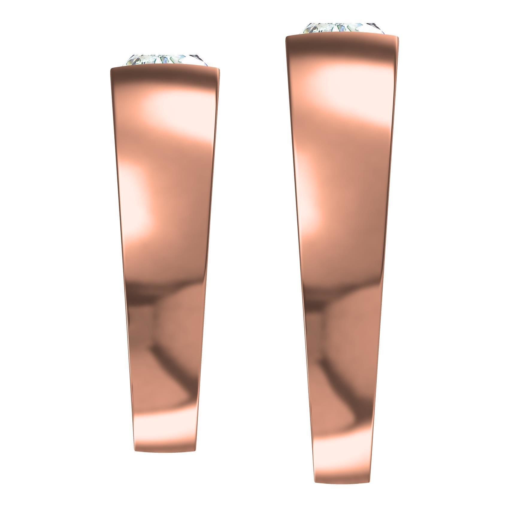 Single Stone Solitaire Couple Ring 3D print model_3