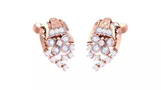 Women Earring 3dm STL OBJ FBX Renders Details