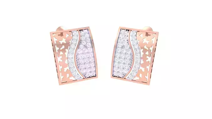 Women Earring 3dm STL OBJ FBX Renders Details