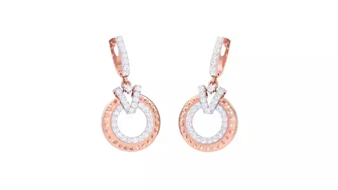 Women Drop Earring 3dm STL OBJ FBX Renders Details