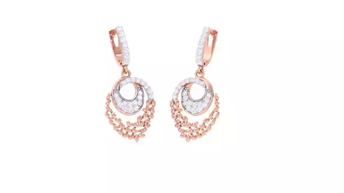 Women Drop Earring 3dm STL OBJ FBX Renders Details