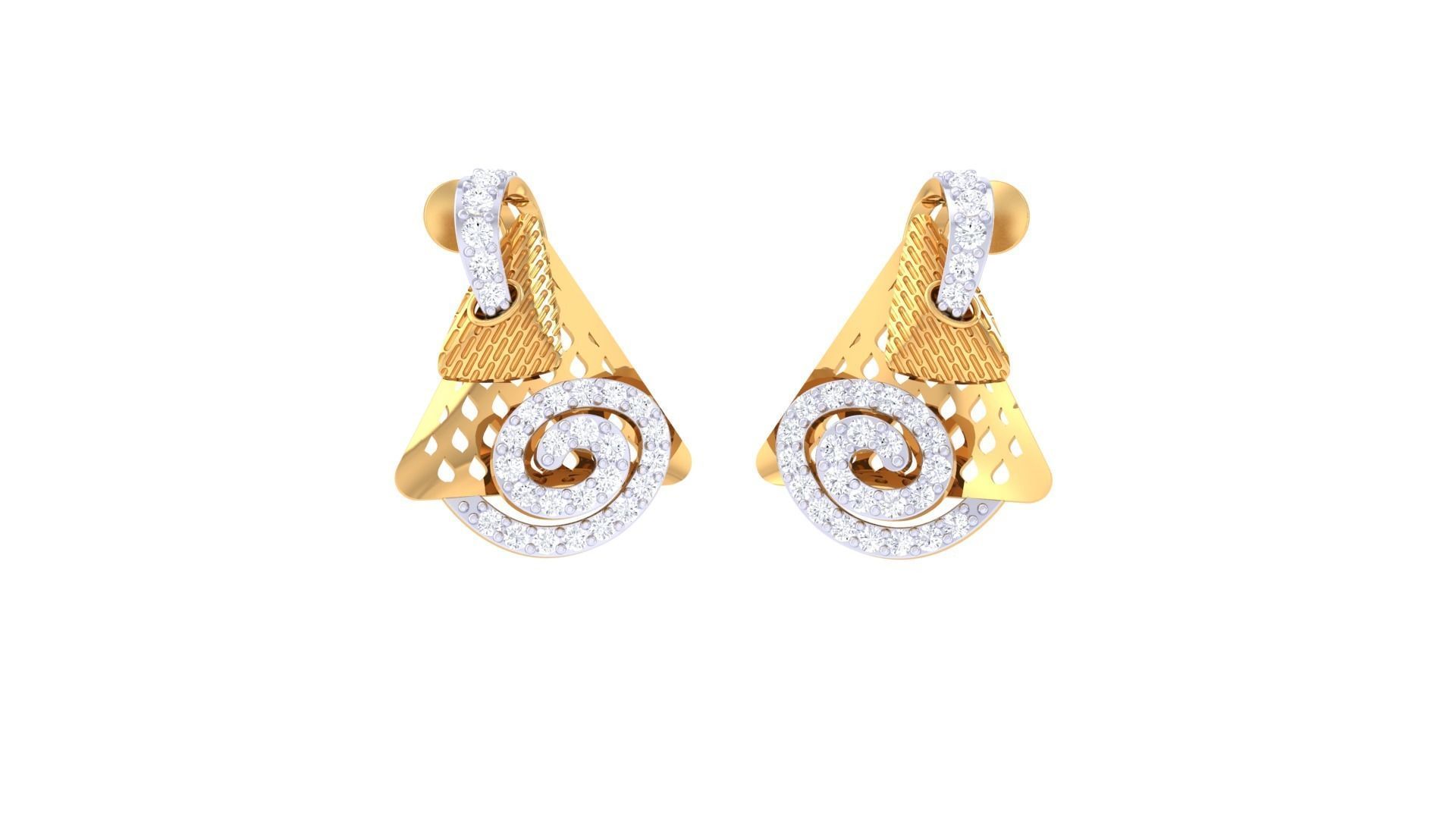 Women Earring 3dm STL OBJ FBX Renders Details 3D print model_2