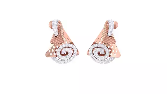 Women Earring 3dm STL OBJ FBX Renders Details