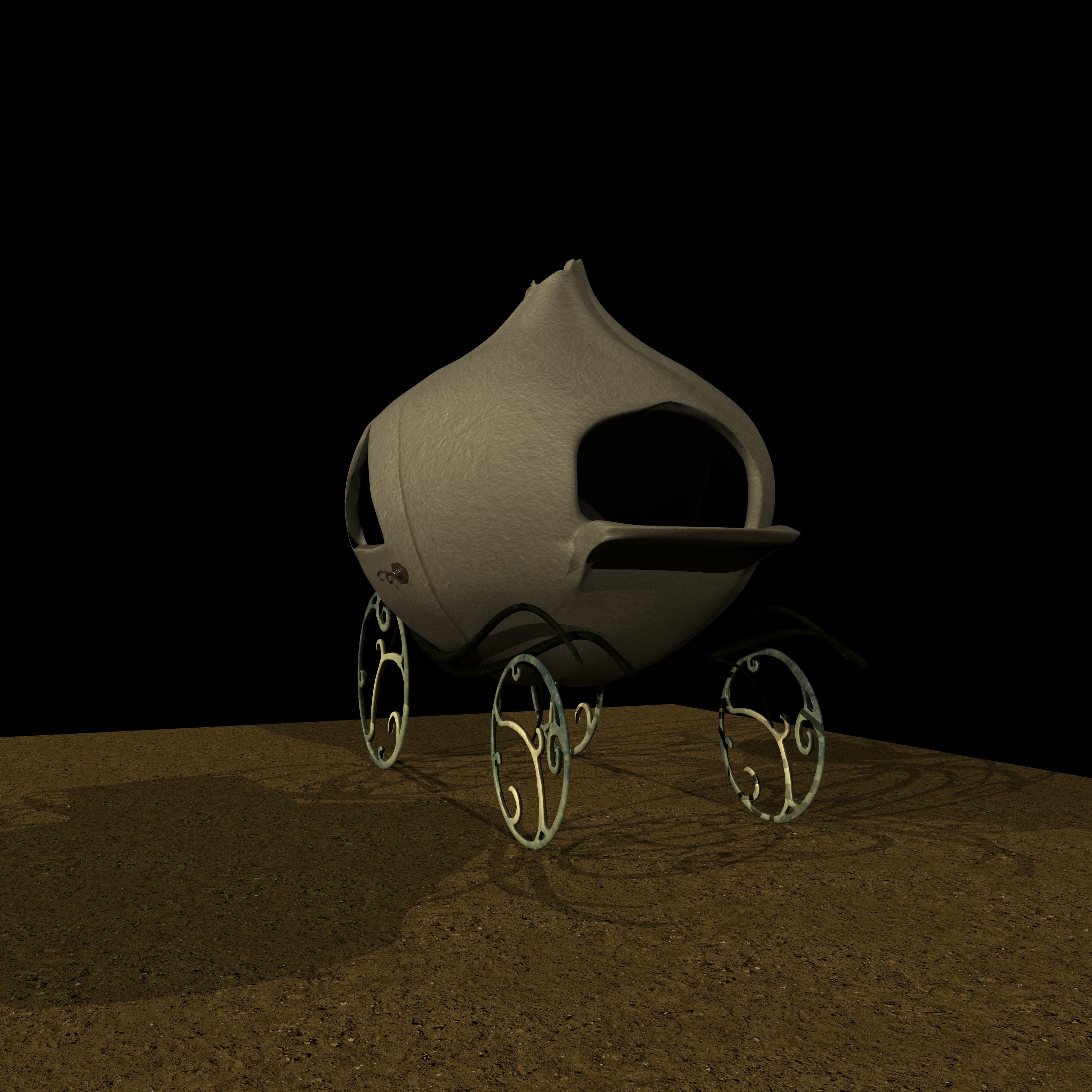 Onion carriage from Shrek Low-poly 3D model_6