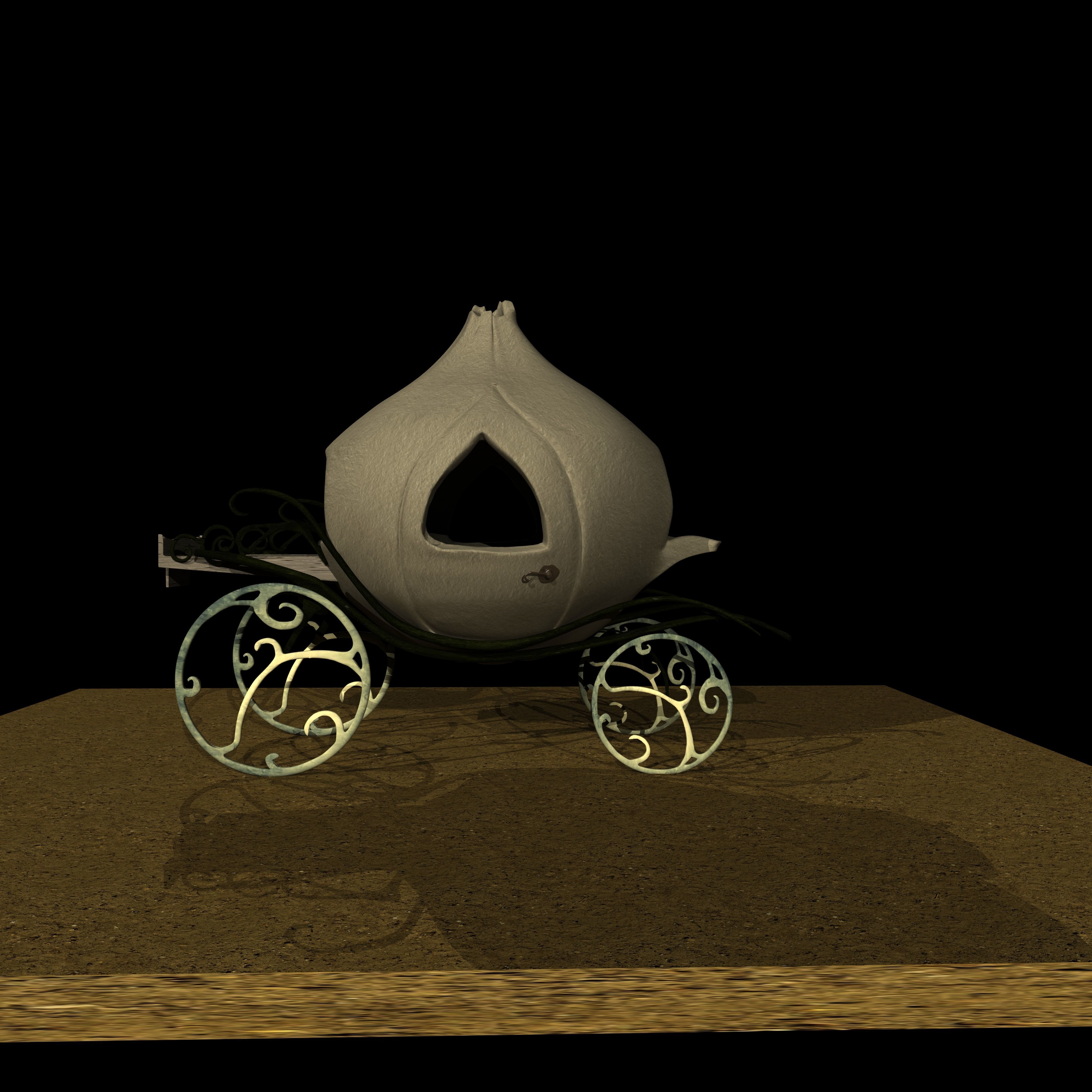 Onion carriage from Shrek Low-poly 3D model_4
