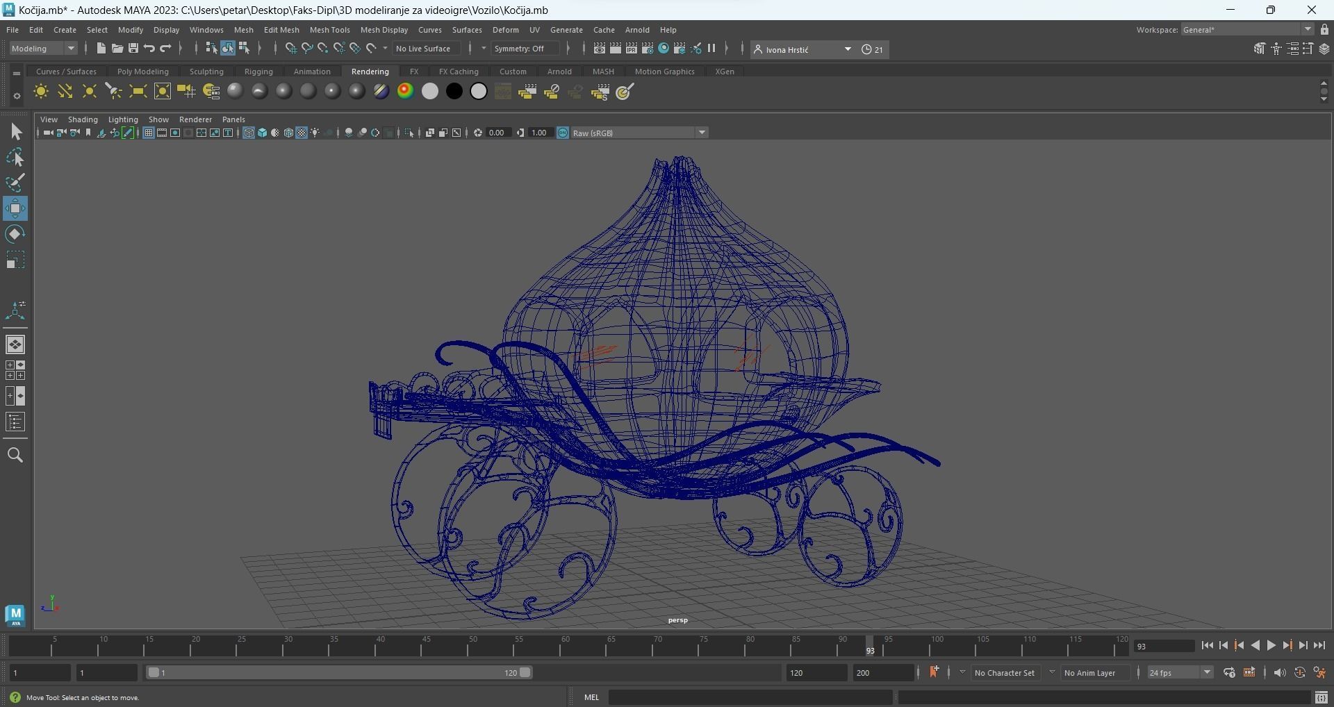 Onion carriage from Shrek Low-poly 3D model_7