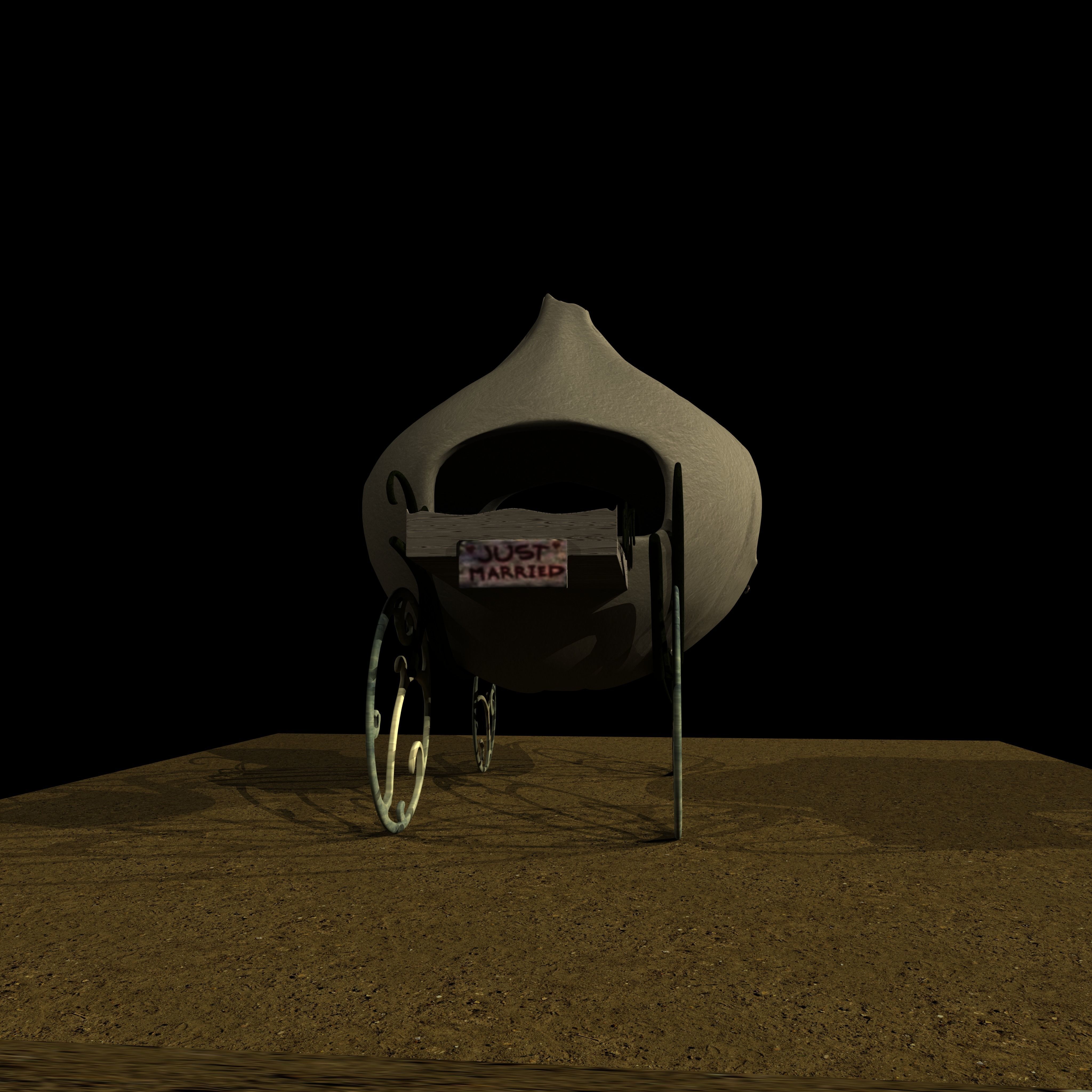 Onion carriage from Shrek Low-poly 3D model_3