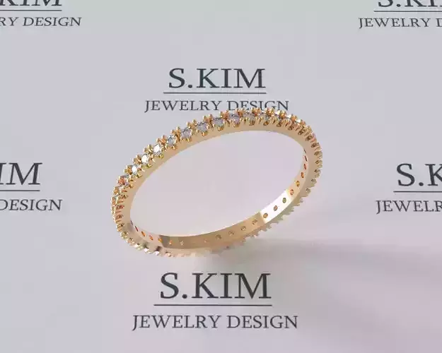 Wedding ring diamonds row