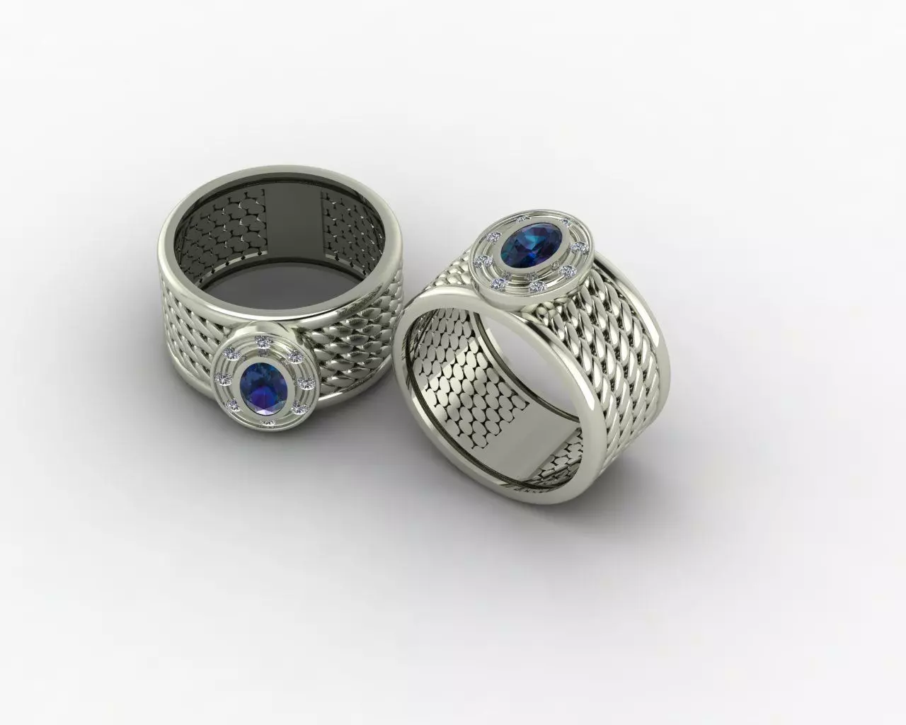 Spiral texture ring 3D print model_0