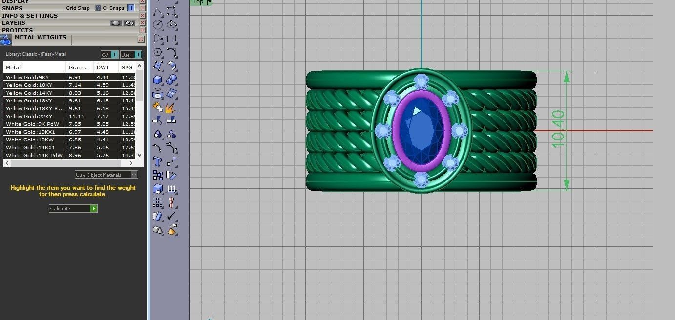 Spiral texture ring 3D print model_5