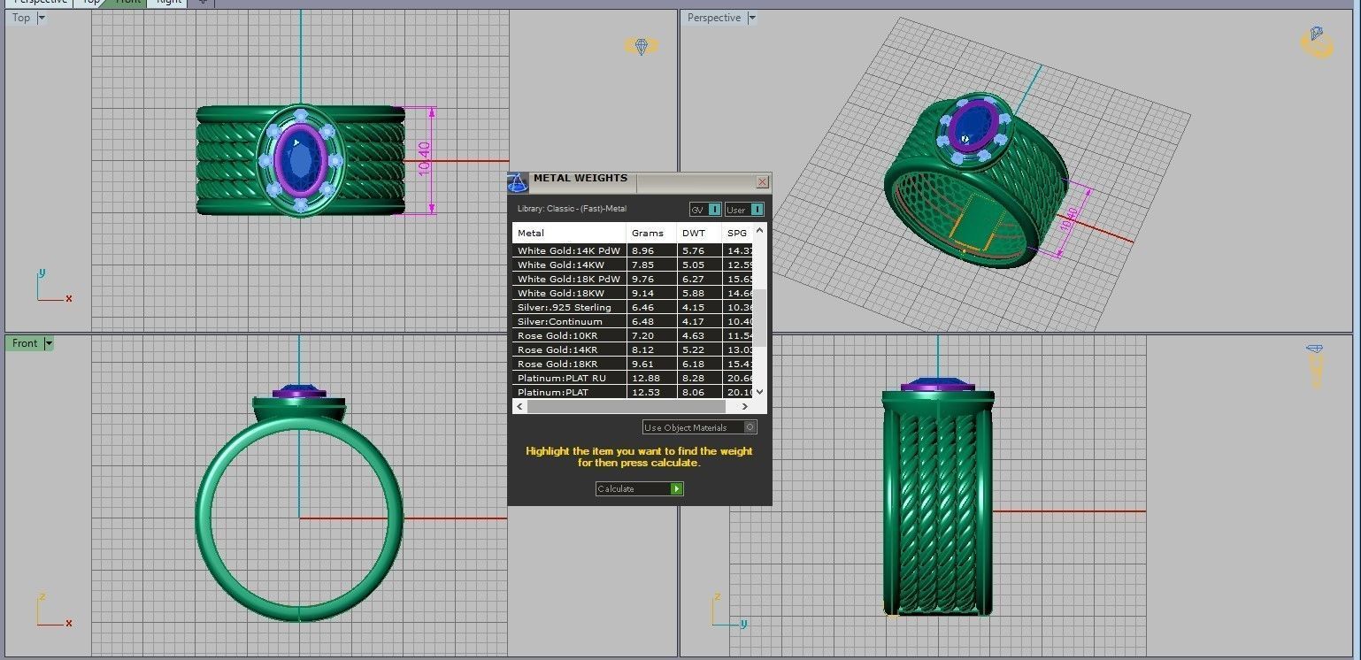Spiral texture ring 3D print model_6