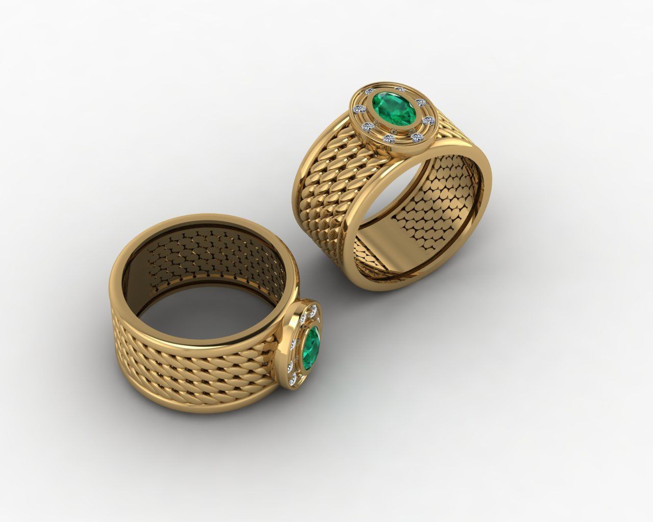 Spiral texture ring 3D print model_13