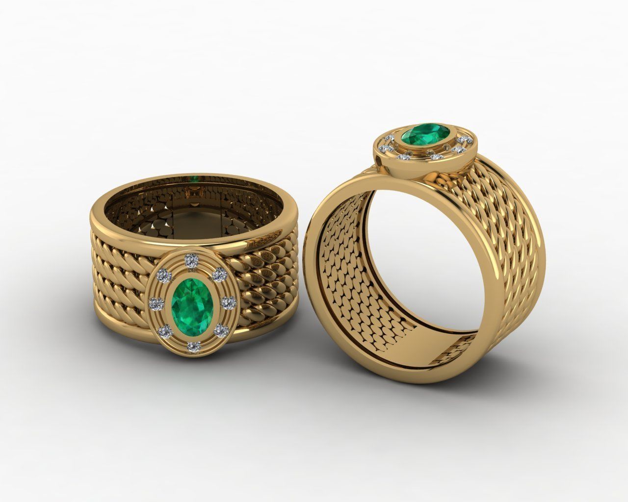 Spiral texture ring 3D print model_3