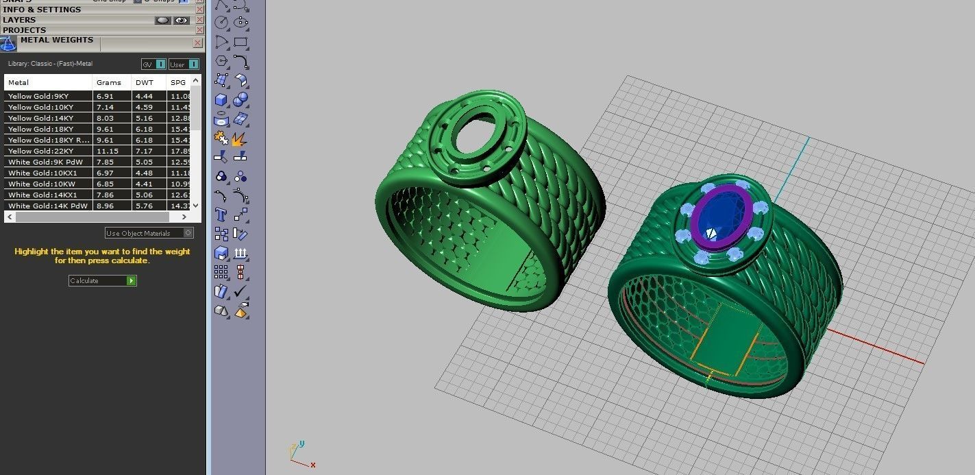 Spiral texture ring 3D print model_8