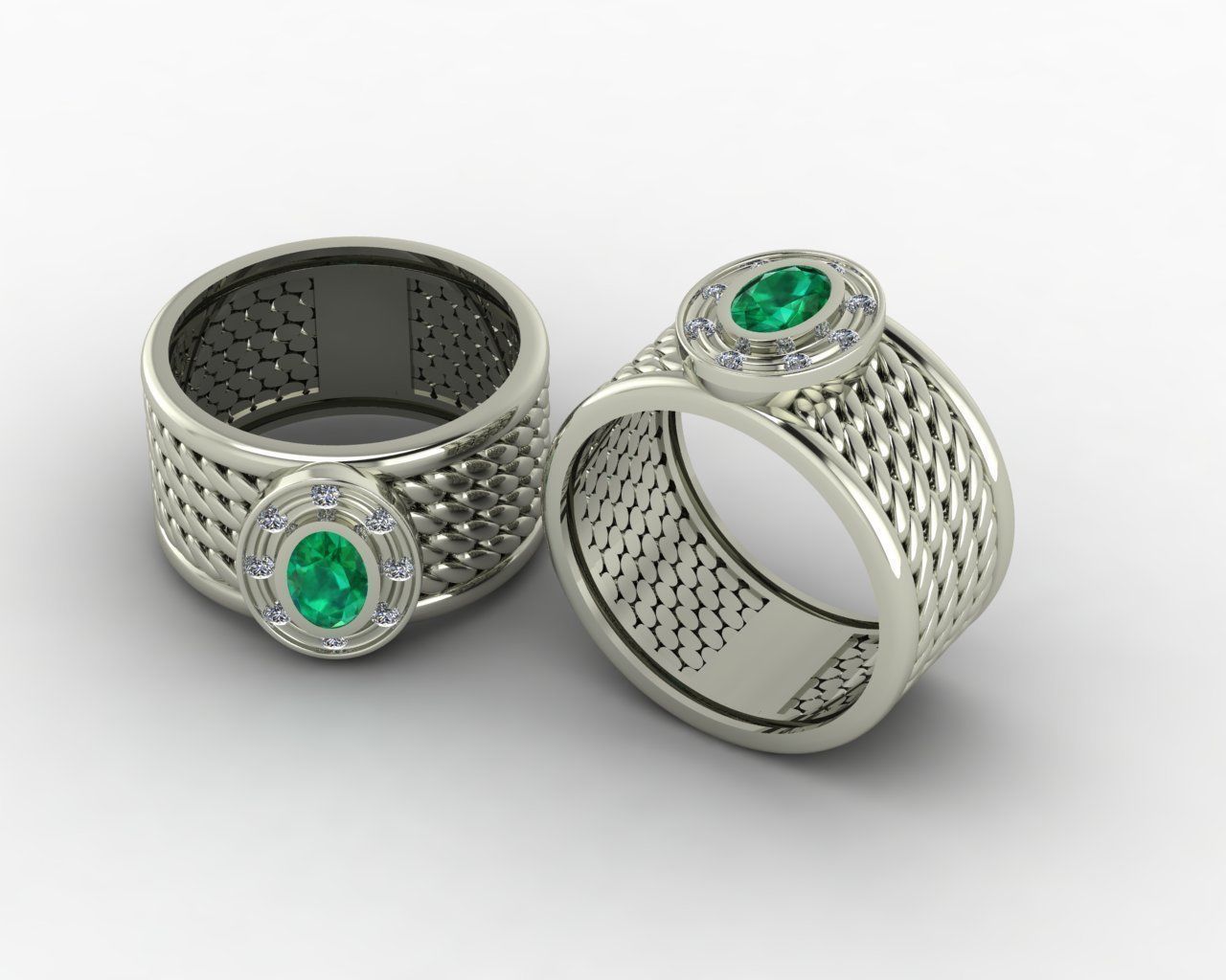 Spiral texture ring 3D print model_2