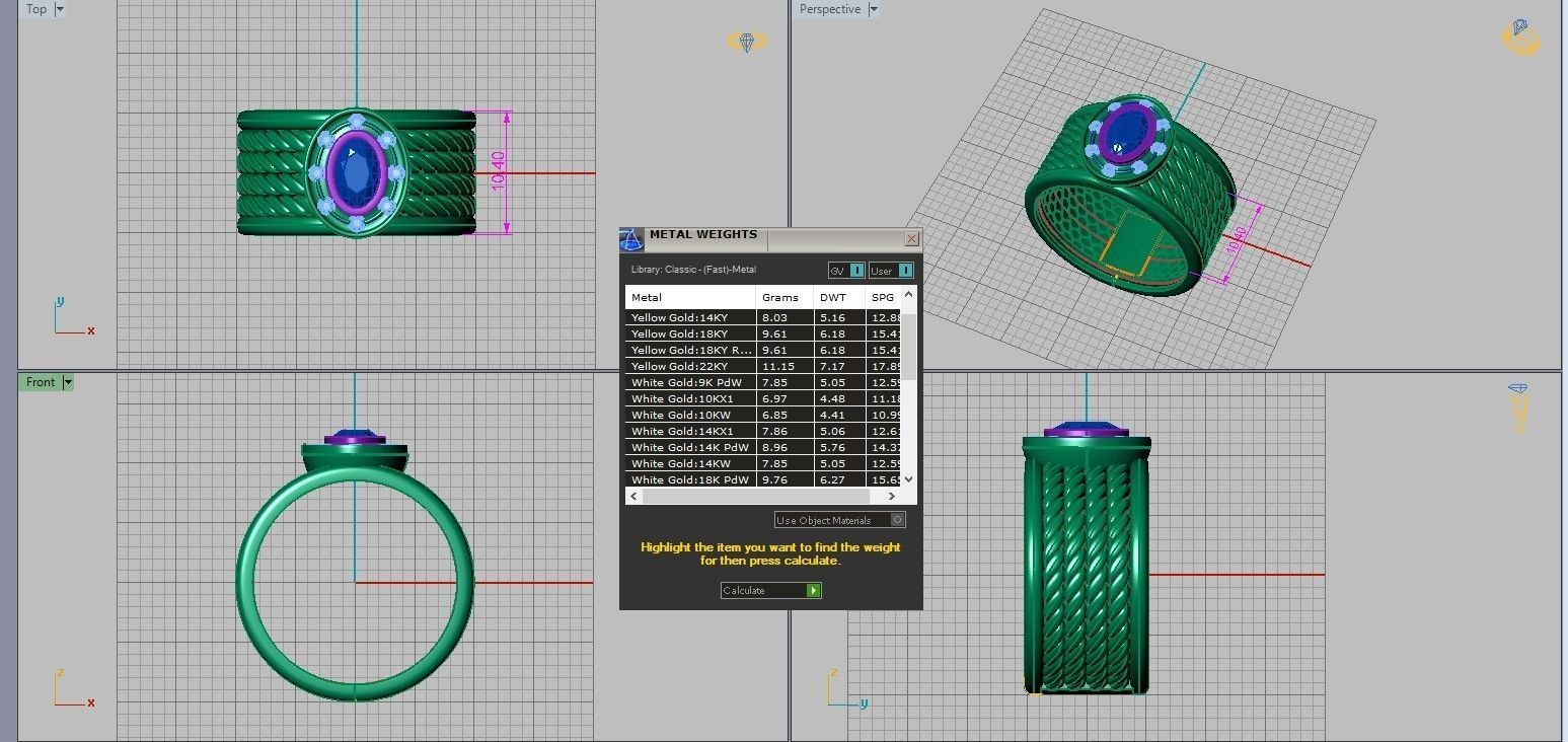 Spiral texture ring 3D print model_4