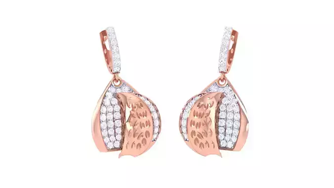 Women Drop Earring 3dm STL OBJ FBX Renders Details
