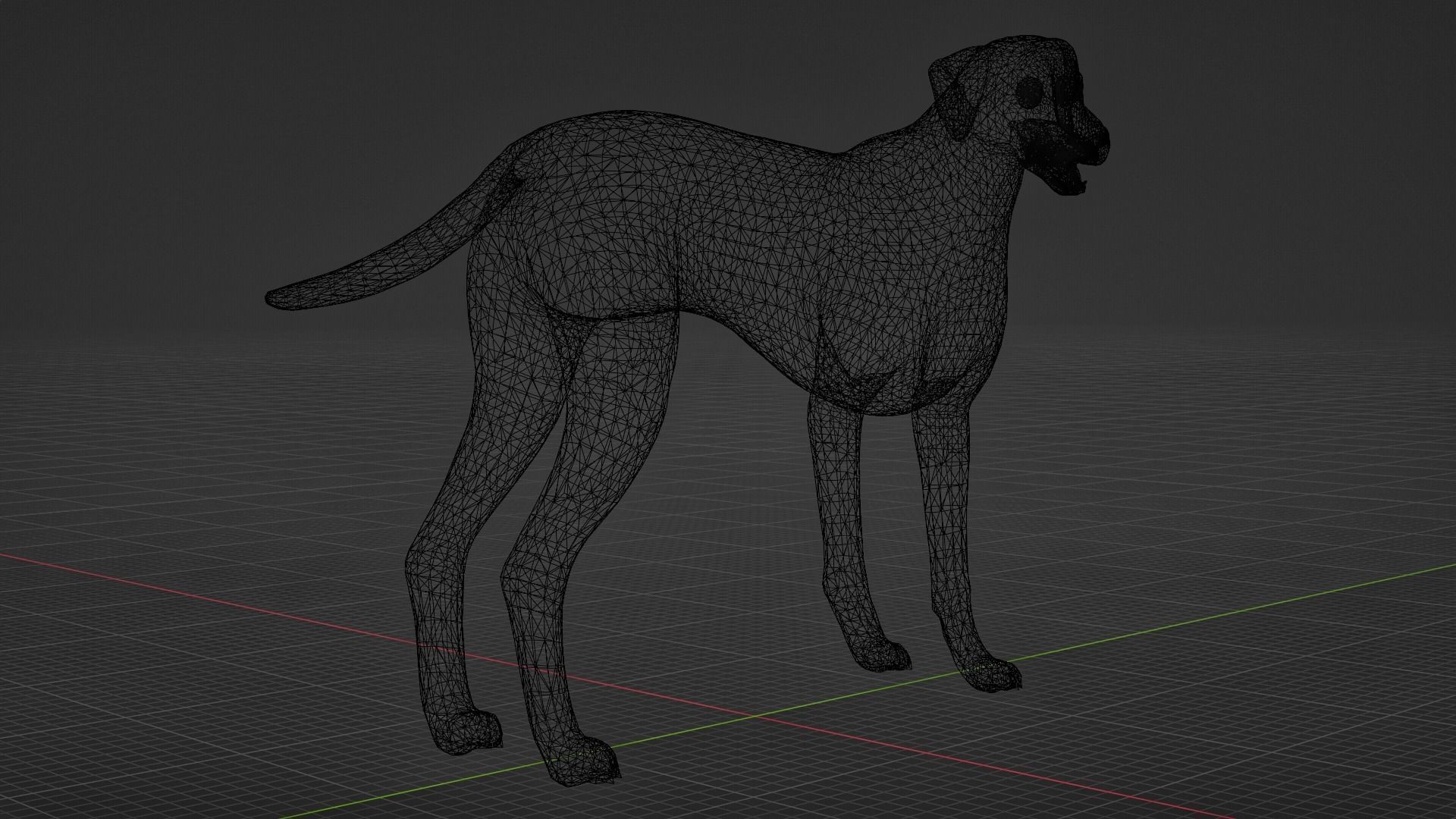 DOG  - DALMATAIN  Low-poly 3D model_10