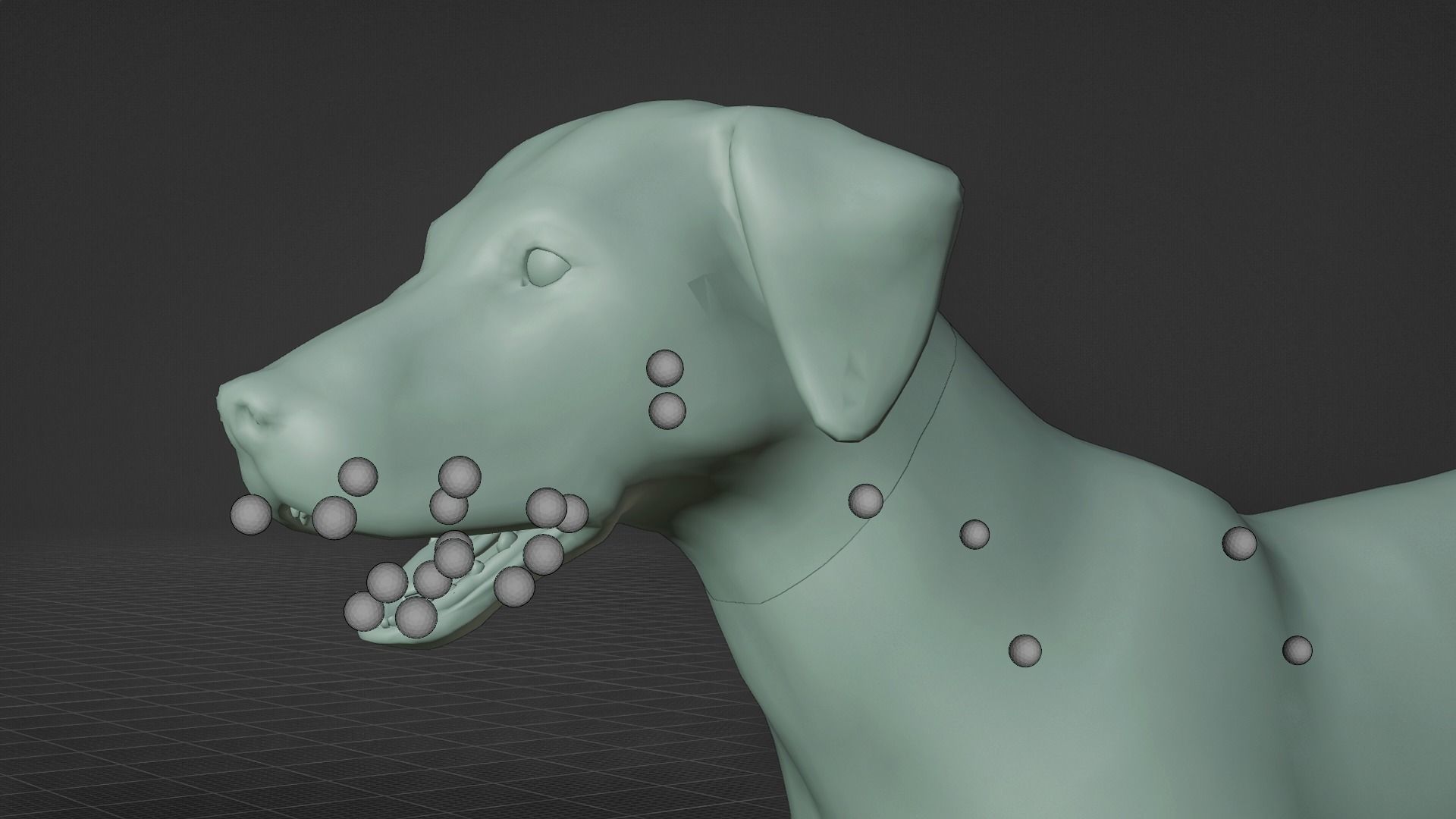 DOG  - DALMATAIN  Low-poly 3D model_1