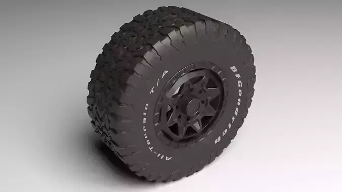 BF Goodrich offroad tyre Low-poly 3D model